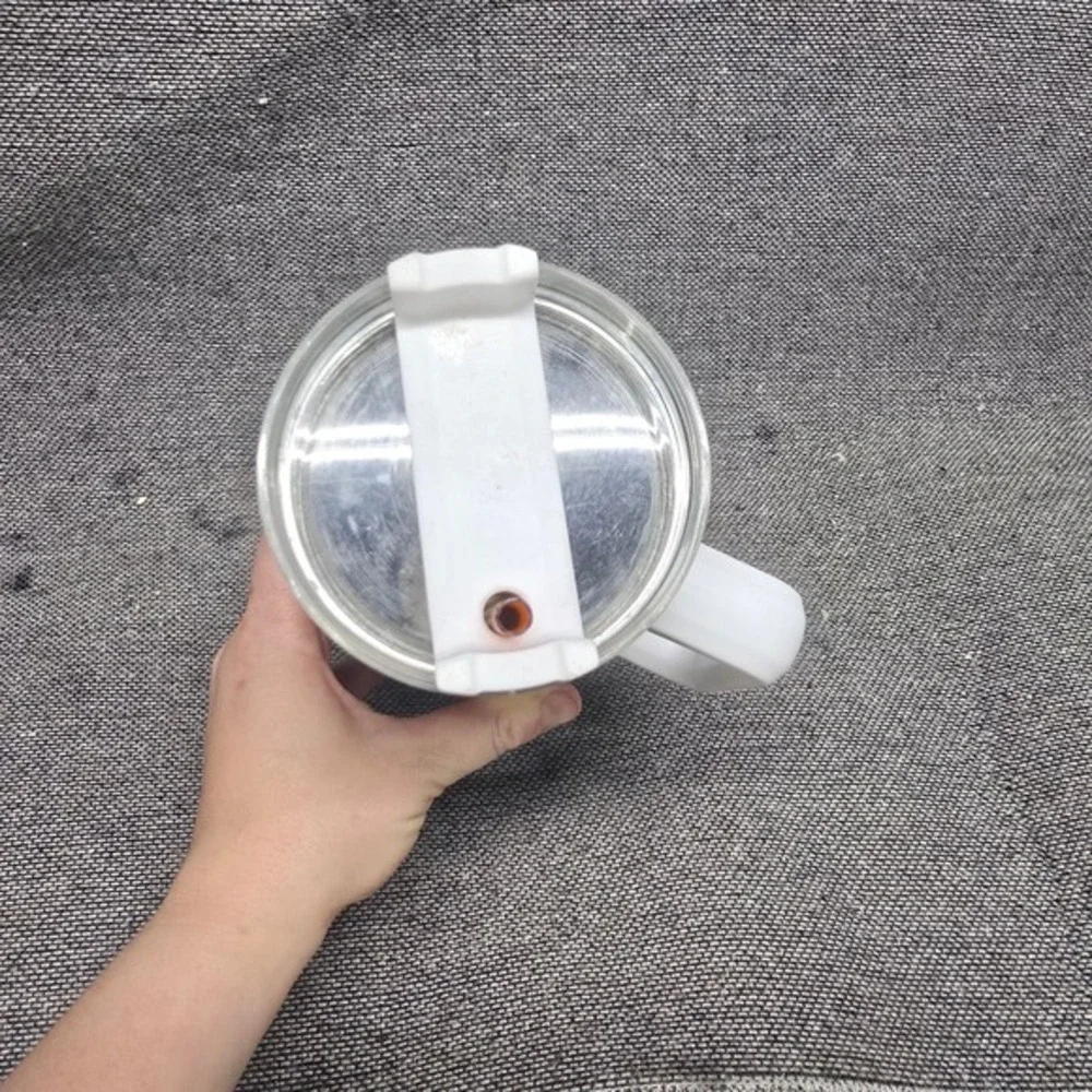 Tumbler‎ Cow Print Insulated Travel Mug 40oz White Black Good Handle